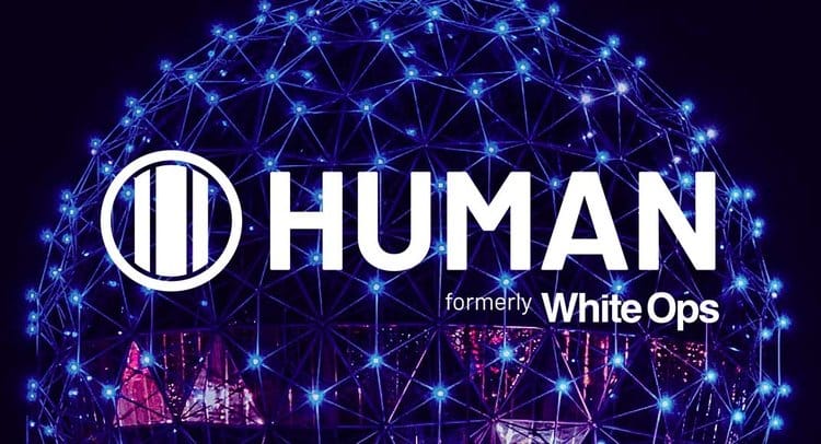 Human logo over glowing purple geodesic dome
