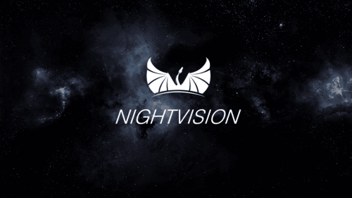 NightVision logo on dark background
